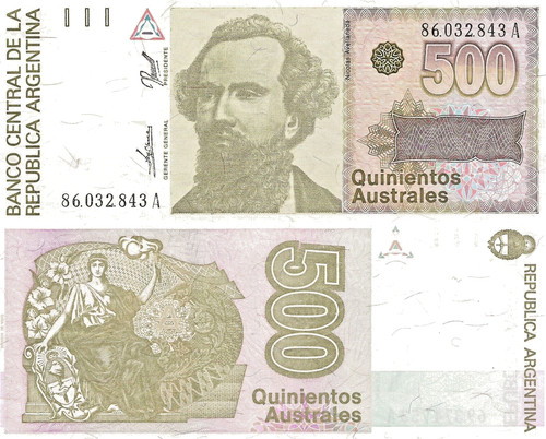 Argentinien 500 australes - argentinien,