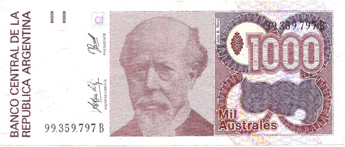 Argentinien 1000 australes - argentinien,