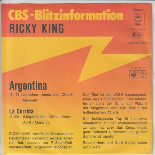 Ricky king argentina - –, –